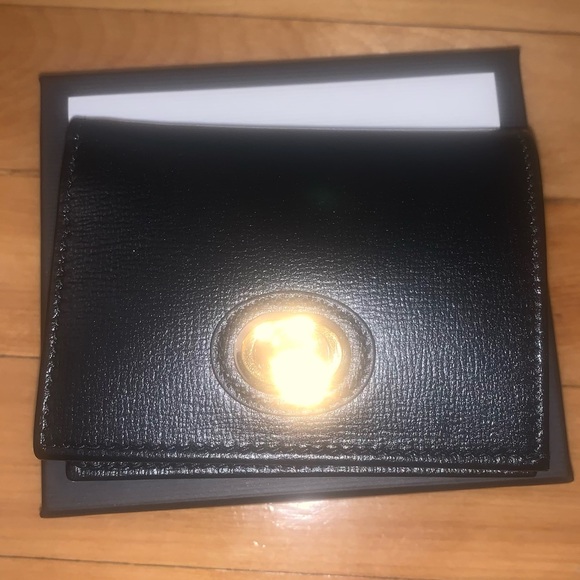 Gucci Black Interlocking G Marina Bifold Card Holder - Picture 2 of 5